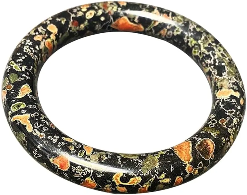 Natural Plum Blossom Jade Round Strip Bangle 58-62mm Fengshui Fashion Jade bracelet For Women Genuine