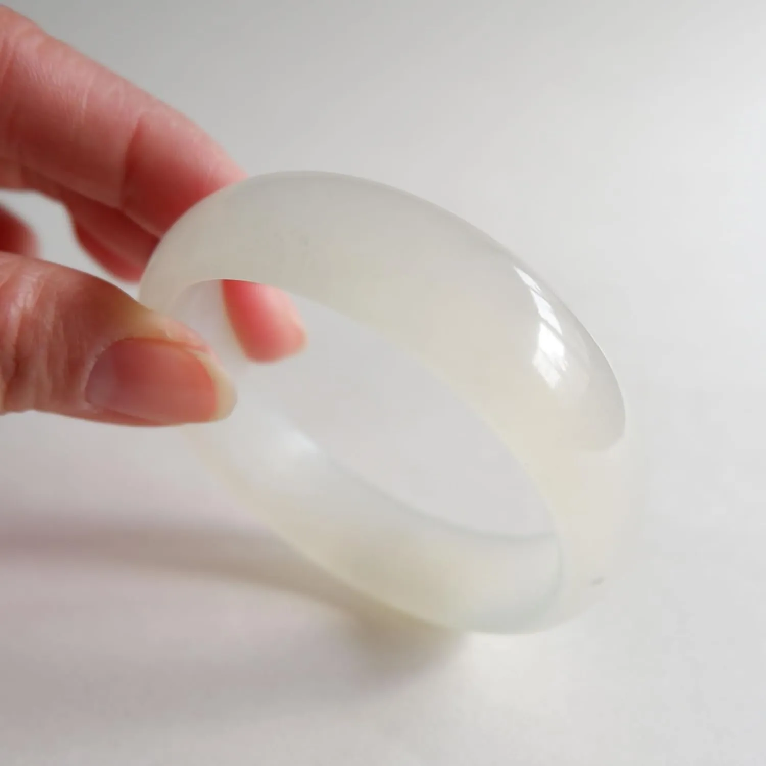 Natural Xiuyan Jade Bracelet Ink Jade Bracelet Summer for Girl-53.3mm