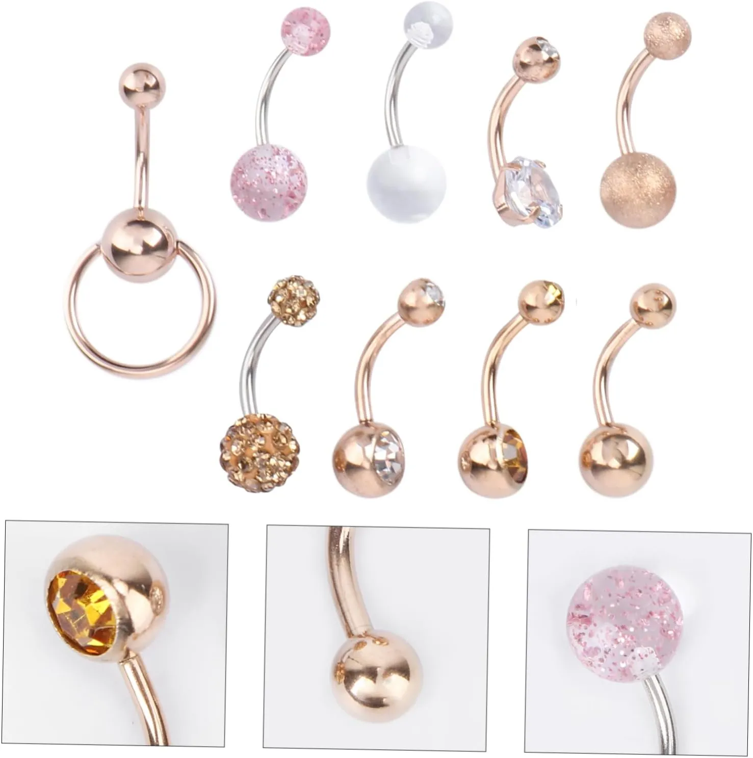 Navel Nail Bellybutton Hoop Belly Button Cute Belly Button Belly Piercing Studs Piercing Jewelry Belly