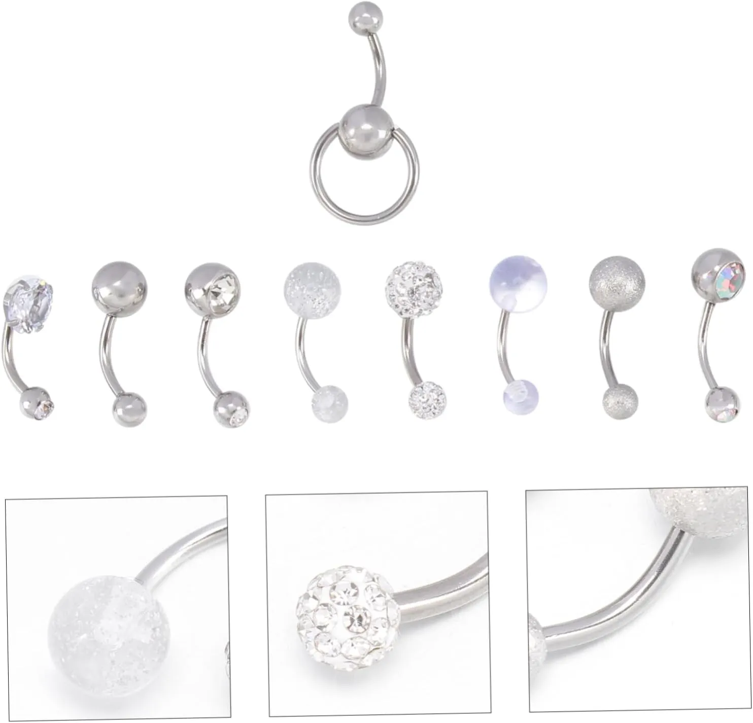 Navel Nail Bellybutton Hoop Belly Button Cute Belly Button Belly Piercing Studs Piercing Jewelry Belly