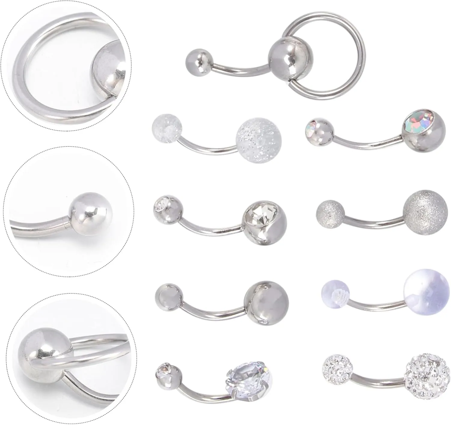 Navel Nail Bellybutton Hoop Belly Button Cute Belly Button Belly Piercing Studs Piercing Jewelry Belly