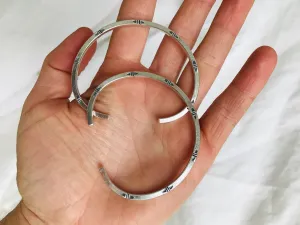 PAIR Sterling Silver Bangle from the Karen Hill Tribe of Thailand