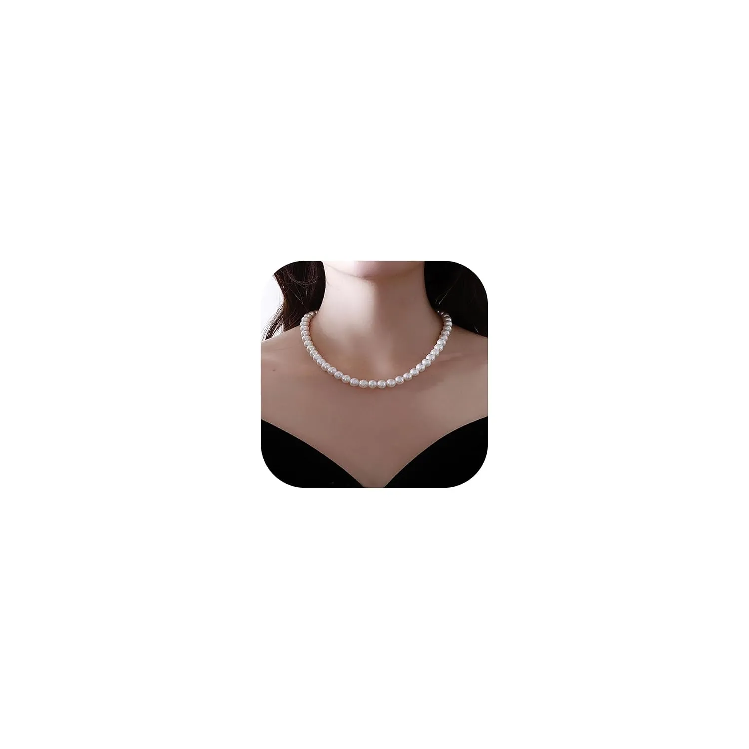 Pearl Choker Necklaces for Women Dainty Gold Pearl Necklace Adjustable Fake Pearl Necklace Bridesmaid Formal Birthday Jewelry Gifts
