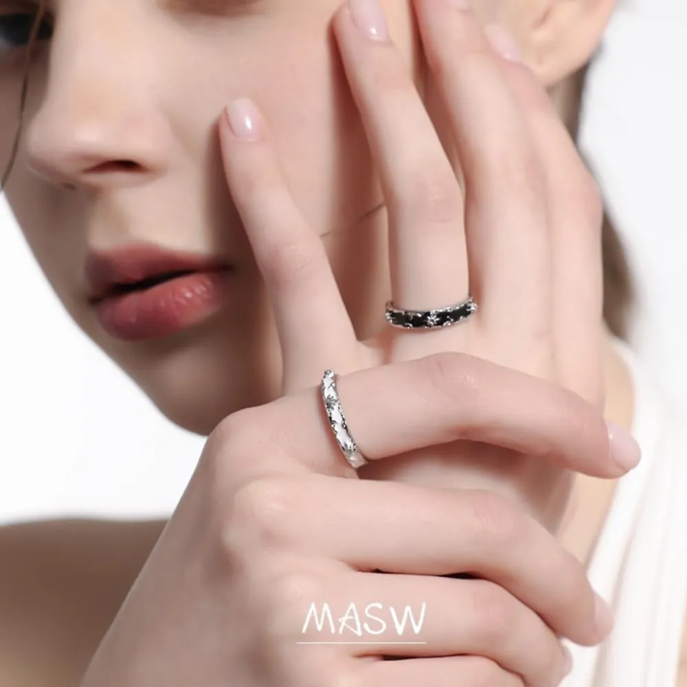 Personalized adjustable couple pair rings, S925 sterling silver fashion couple rings