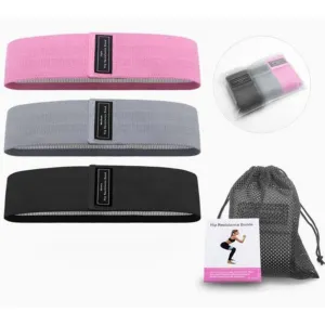 Pro - Fitness Resistance Bands Xtra-Wide - Free Carry bag