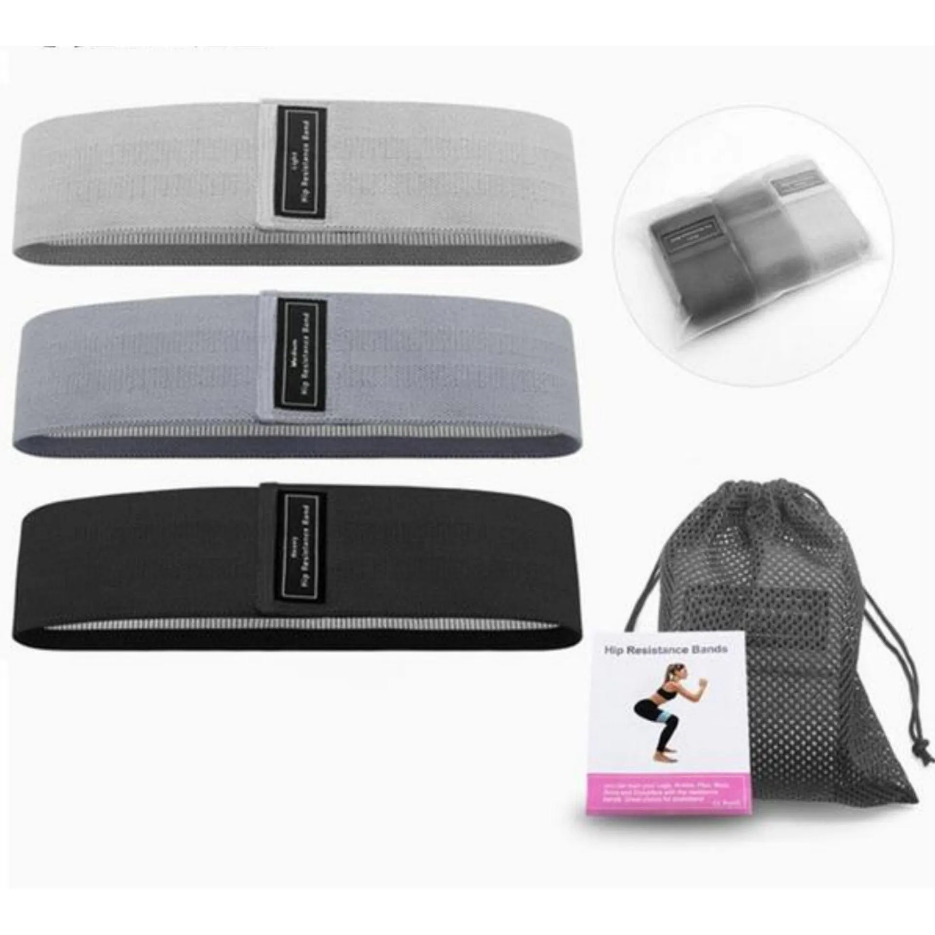 Pro - Fitness Resistance Bands Xtra-Wide - Free Carry bag