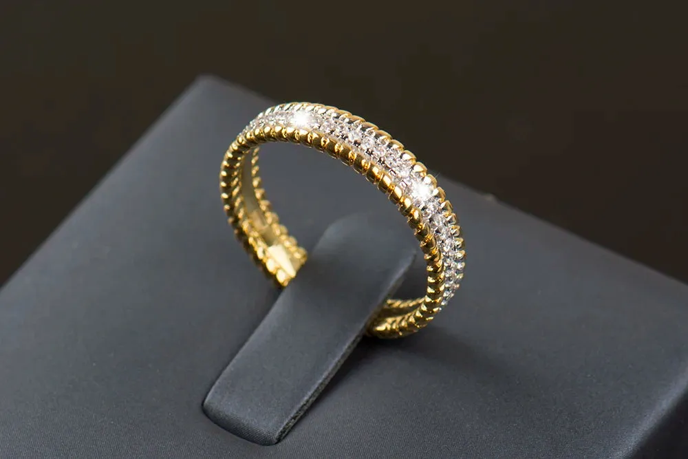 Silver ring 5A Zircon Wedding Band
