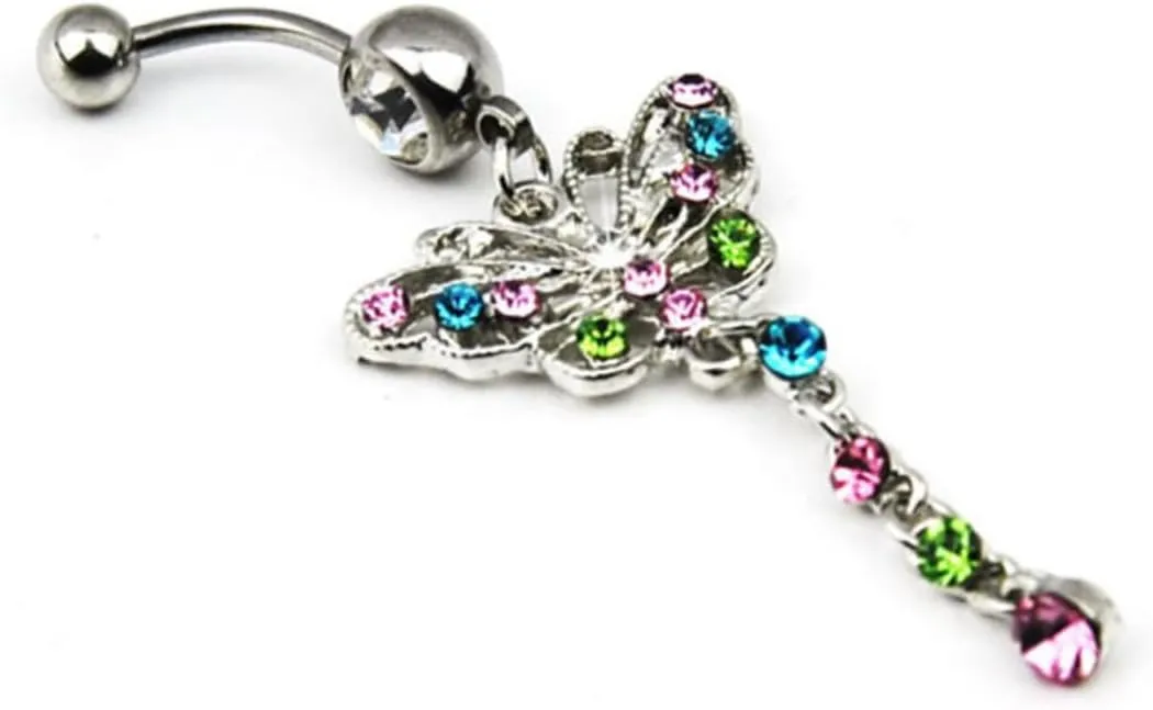 SOIMISS Belly Button Rings Set 3pcs Navel Jewelry Diamond Umbilical Ring Perfect for Summer Bikini Outfits