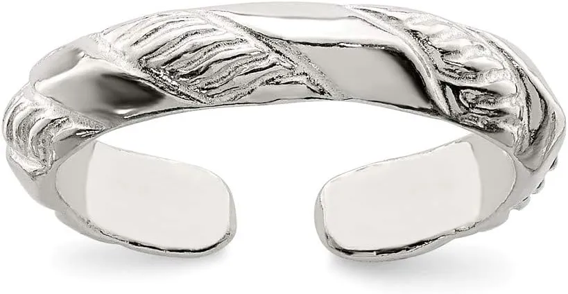 Solid 925 Sterling Silver Toe Ring Adjustable