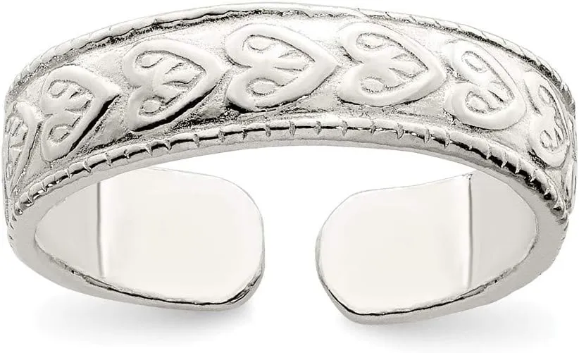 Solid 925 Sterling Silver Toe Ring Adjustable