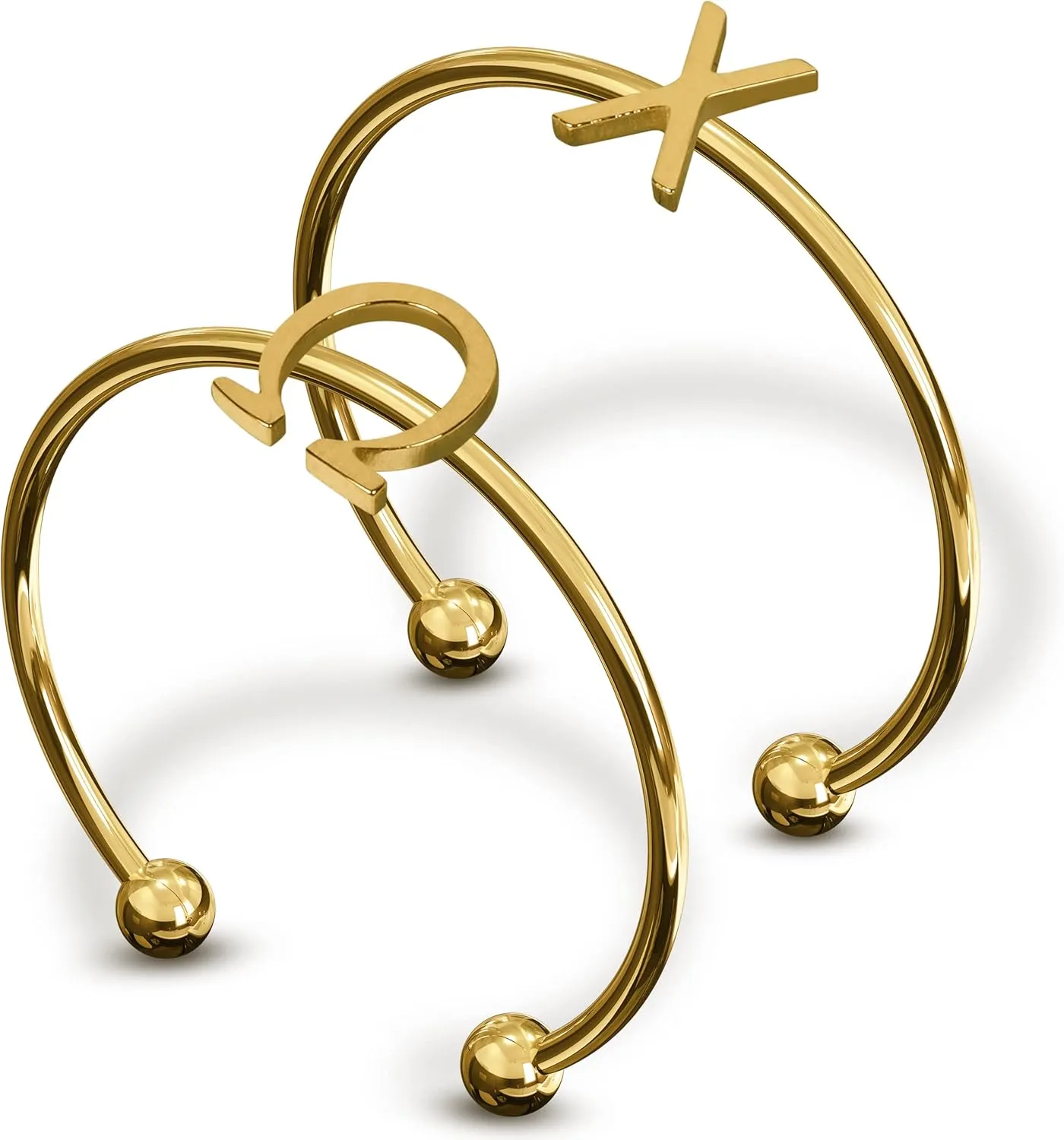 Sorority Shop Chi Omega Stacking Ring Set - Adjustable Rings with 18k Gold Plating
