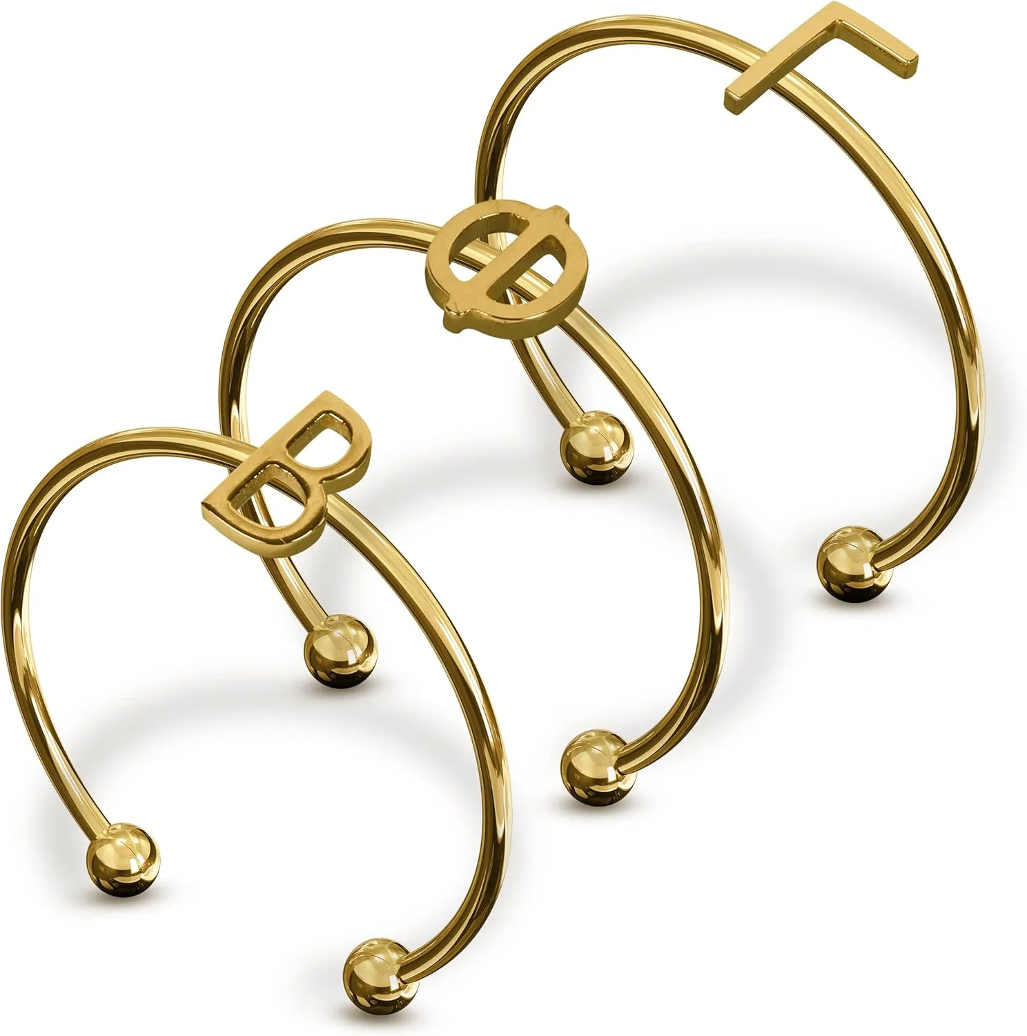 Sorority Shop Gamma Phi Beta Stacking Ring Set - Adjustable Rings with 18k Gold Plating