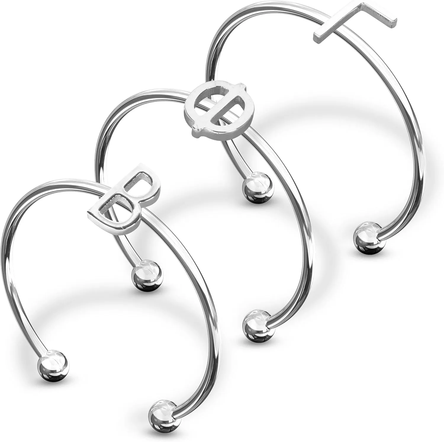 Sorority Shop Gamma Phi Beta Stacking Ring Set - Adjustable Rings with Silver Plating