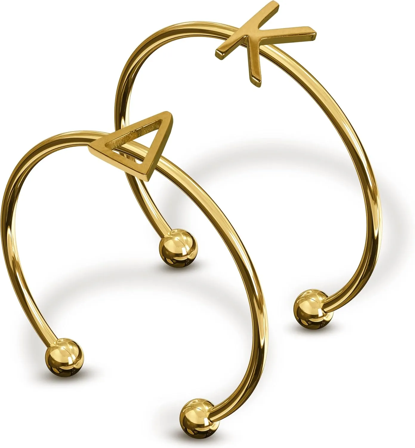 Sorority Shop Kappa Delta Stacking Ring Set - Adjustable Rings with 18k Gold Plating