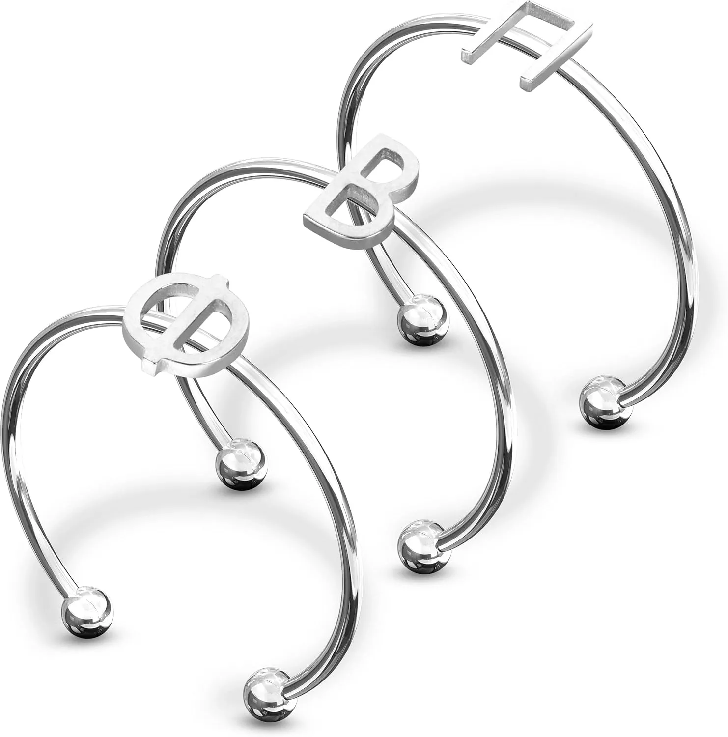 Sorority Shop Pi Beta Phi Stacking Ring Set - Adjustable Rings with Silver Plating