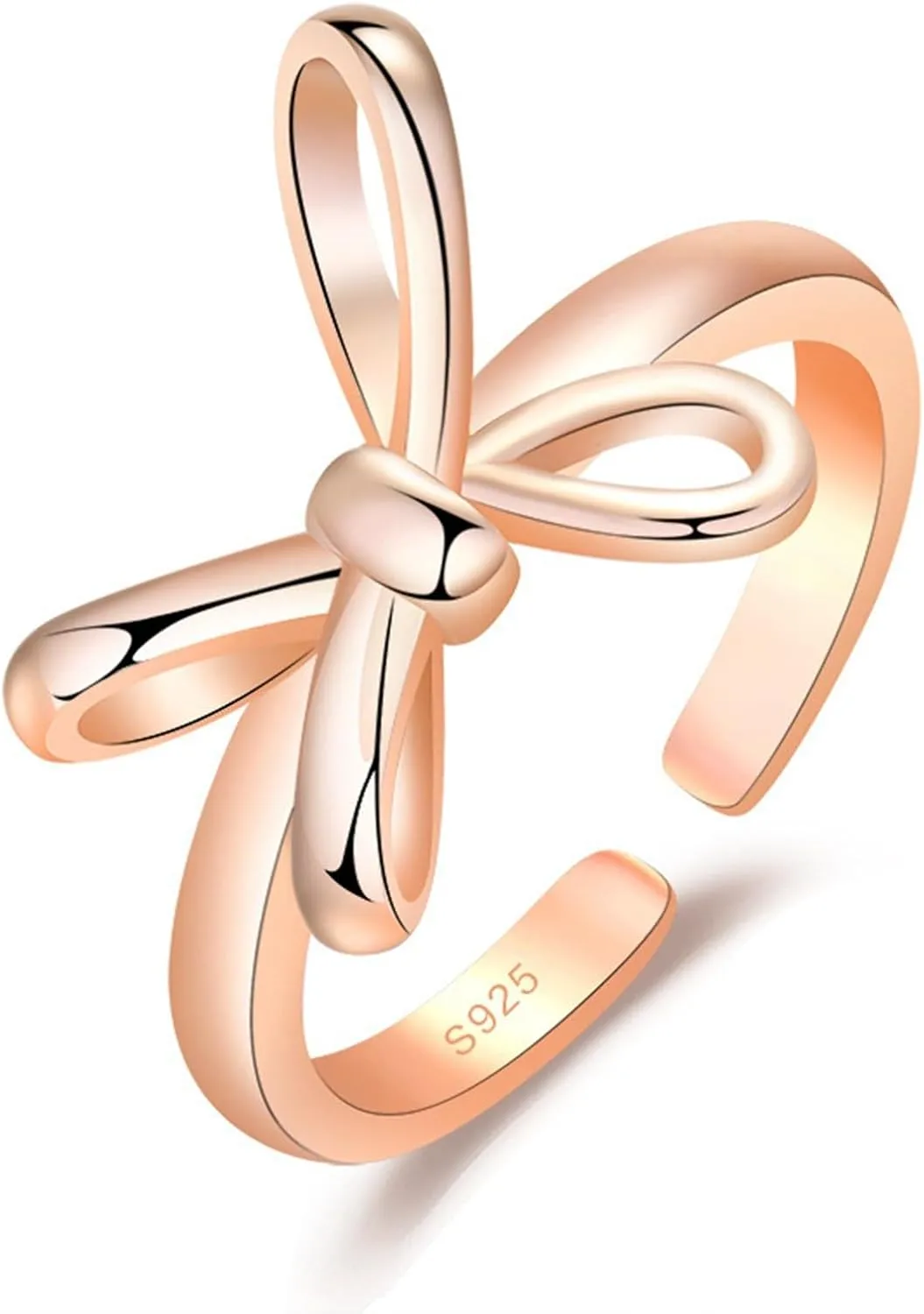 Spinner Fidget Statement Rings for Women,Sterling Silver Plated Adjustable Stacking Cubic Zirconia Stress Relieving Ring