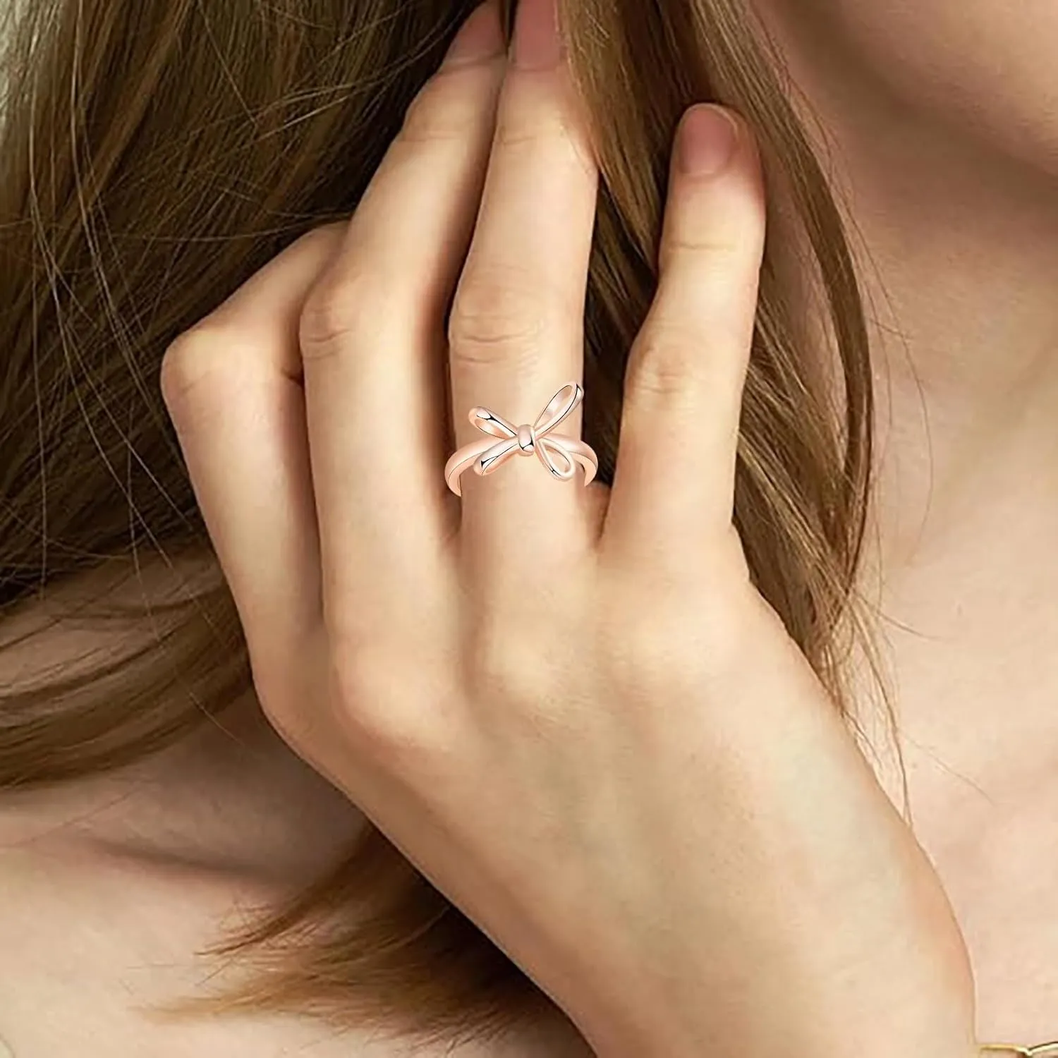 Spinner Fidget Statement Rings for Women,Sterling Silver Plated Adjustable Stacking Cubic Zirconia Stress Relieving Ring