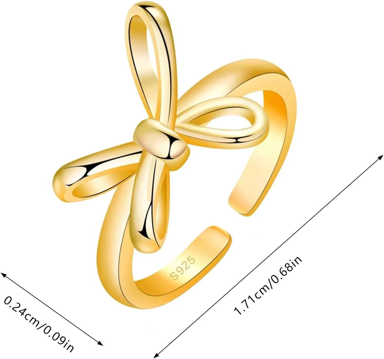 Spinner Fidget Statement Rings for Women,Sterling Silver Plated Adjustable Stacking Cubic Zirconia Stress Relieving Ring