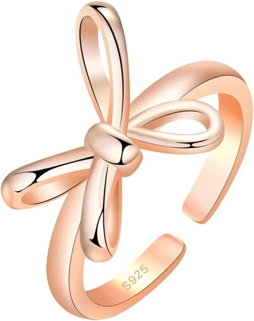 Spinner Fidget Statement Rings for Women,Sterling Silver Plated Adjustable Stacking Cubic Zirconia Stress Relieving Ring
