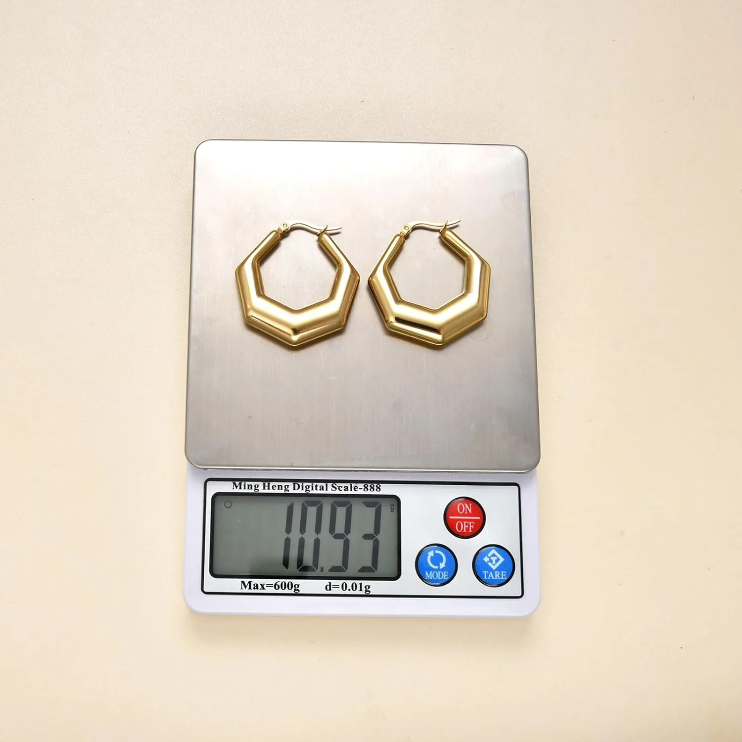 Stainless Steel Gold Large Hollow Hoops Earrings for Women,Minimalist and Chic Open hypoallergenic Earrings Lightweight Big Hoop Earring for Sensitive Ears