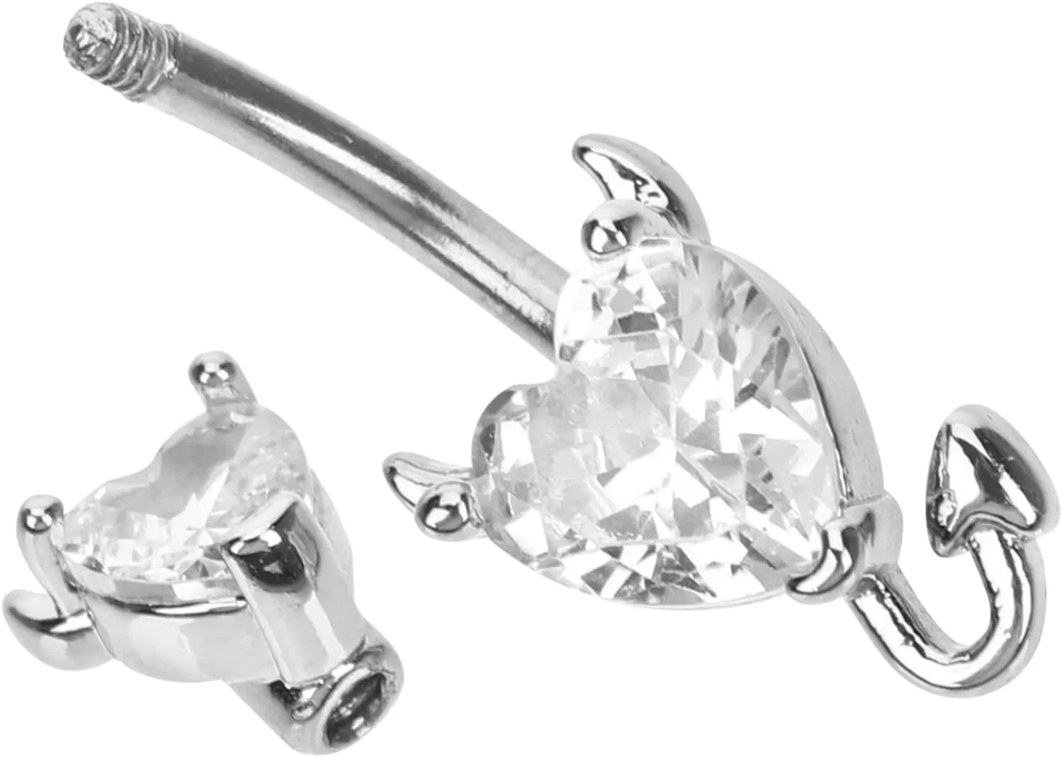 Stylish Belly Button Ring Silver Navel Jewelry Piercing Accessory Fashionable Hoop for Women