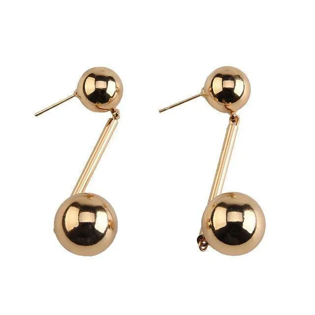 Trendy Fashion Circle Bib Bead Smooth Face Statement Maxi Bijoux Charm Party Indian Bijoux Boho Earring For Women 3591