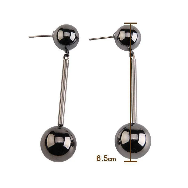 Trendy Fashion Circle Bib Bead Smooth Face Statement Maxi Bijoux Charm Party Indian Bijoux Boho Earring For Women 3591