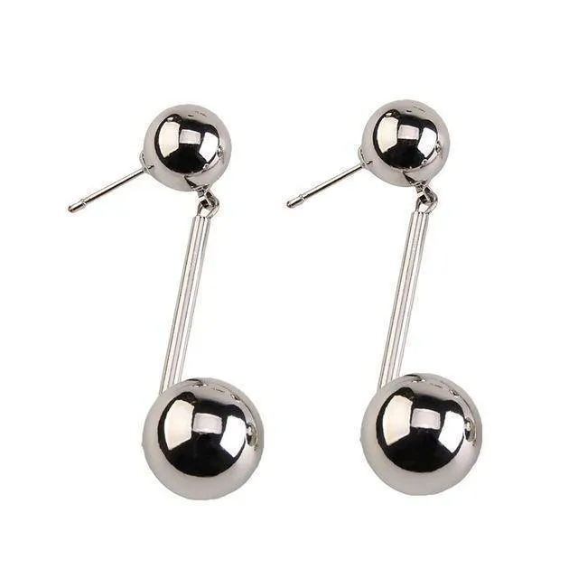 Trendy Fashion Circle Bib Bead Smooth Face Statement Maxi Bijoux Charm Party Indian Bijoux Boho Earring For Women 3591