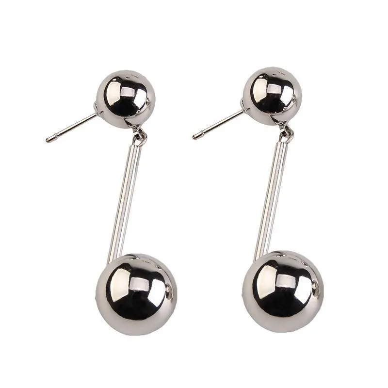 Trendy Fashion Circle Bib Bead Smooth Face Statement Maxi Bijoux Charm Party Indian Bijoux Boho Earring For Women 3591