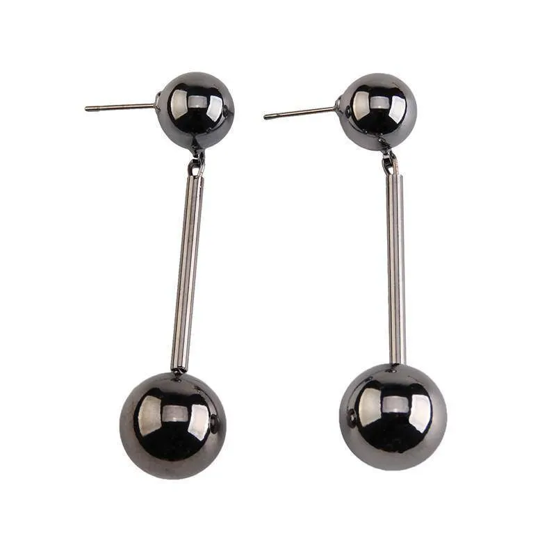 Trendy Fashion Circle Bib Bead Smooth Face Statement Maxi Bijoux Charm Party Indian Bijoux Boho Earring For Women 3591