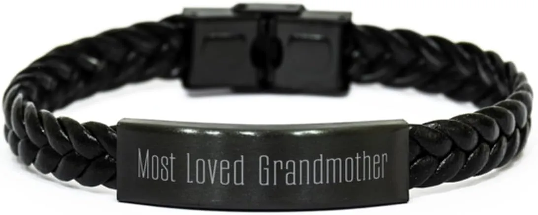 Unique Idea Grandmother Gifts, Most Loved, Grandmother Braided Leather Bracelet From Grandchild, Gifts For Grandmother, Leather bracelets for men, Leather bracelets for women, Handmade leather