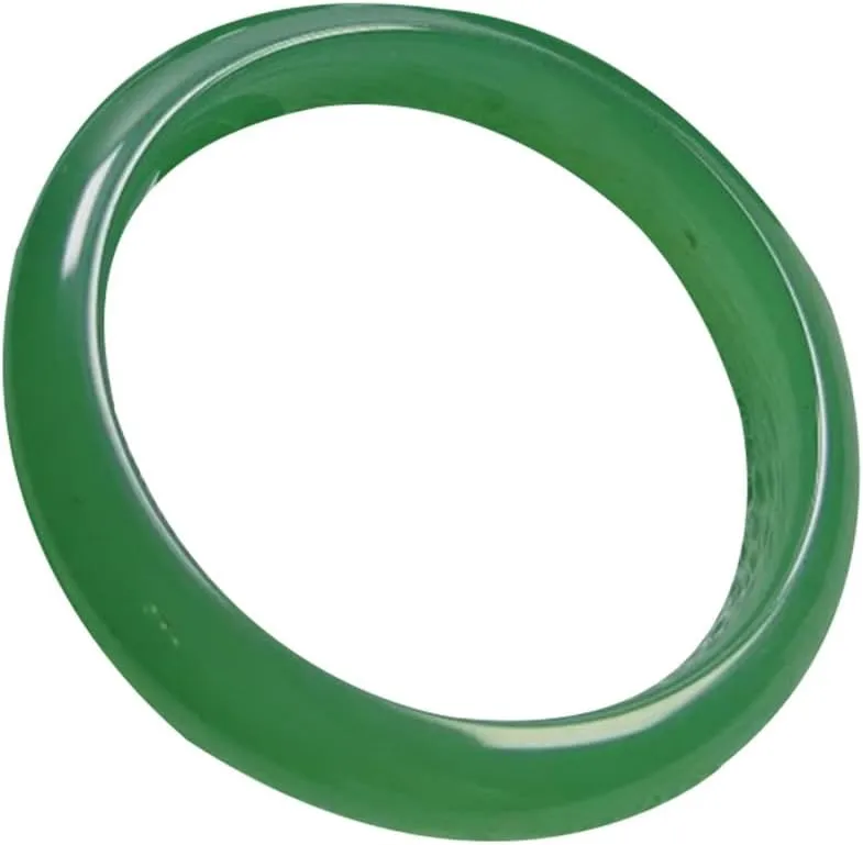 Vesppears Natural Feng Shui Jade Bangle for Women Genuine Apple Green Bracelet Perfect Auspicious and Safe Fit 58-62mm