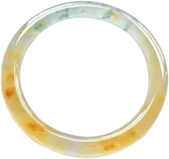 Women's Bracelet, Ladies Jade Bangle, Yellow Jade Jade Bangle, Ladies Round Bar Jade Bangle, for Girlfriend, for Family, with Jewelry Box, 54-64mm,yellow-64mm,