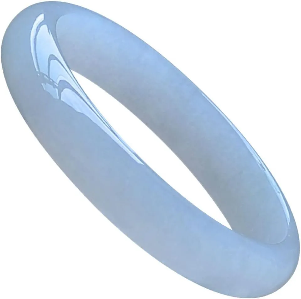 Women's Bracelet, Women's Jade Bangle, Natural White Jade Jade Bangle, Women's Wide Bar Jade Bangle, for Mother, for Friends, with Jewelry Box, 52-64mm,53mm,