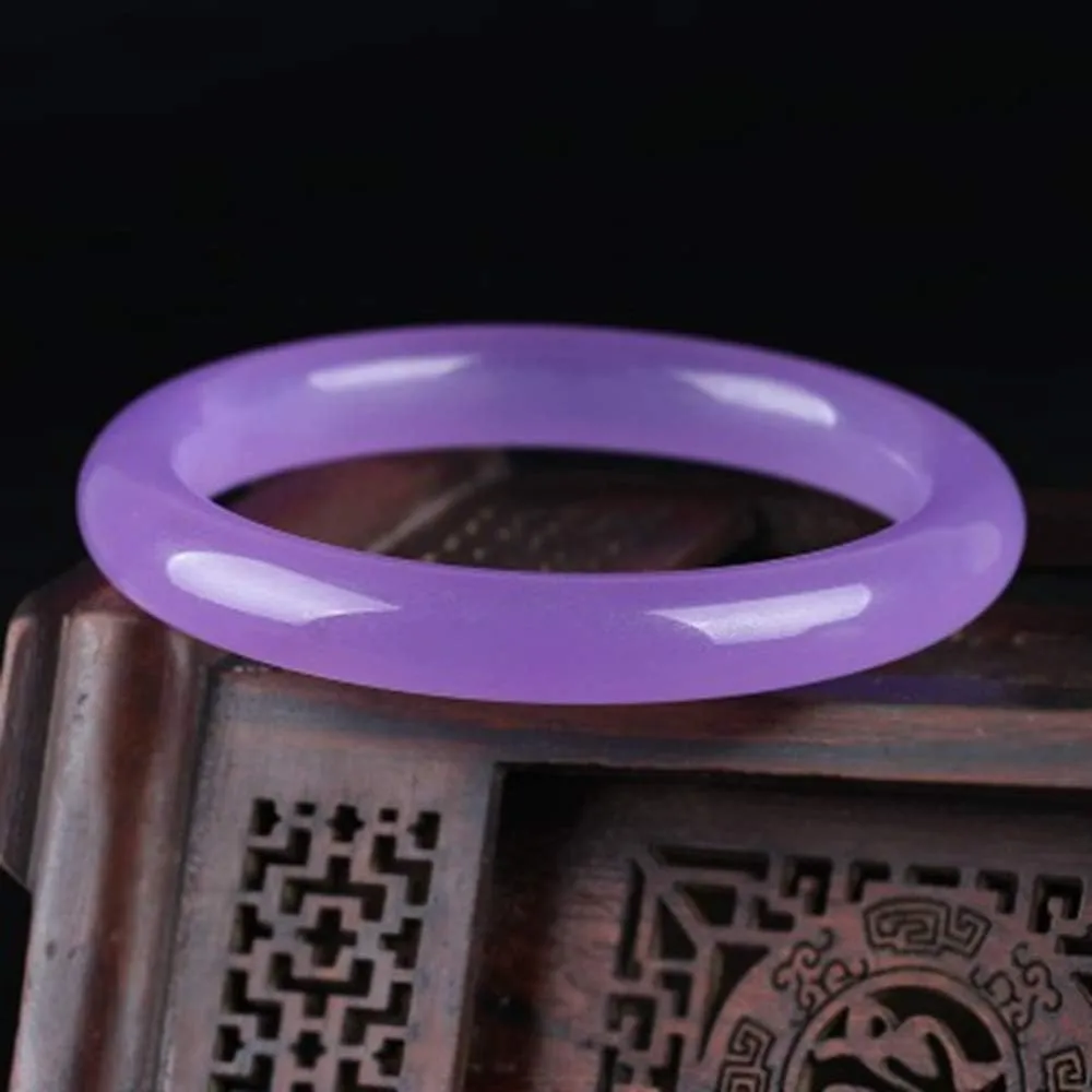YASHUNJIA- Natural Bangle Purple Thin Round Women's Thin Bar Jewelry, Women's Bracelet