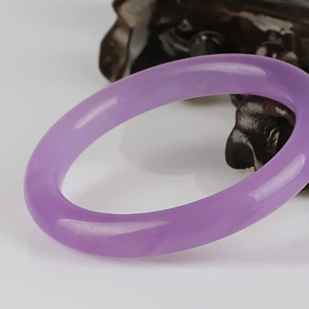 YASHUNJIA- Natural Bangle Purple Thin Round Women's Thin Bar Jewelry, Women's Bracelet